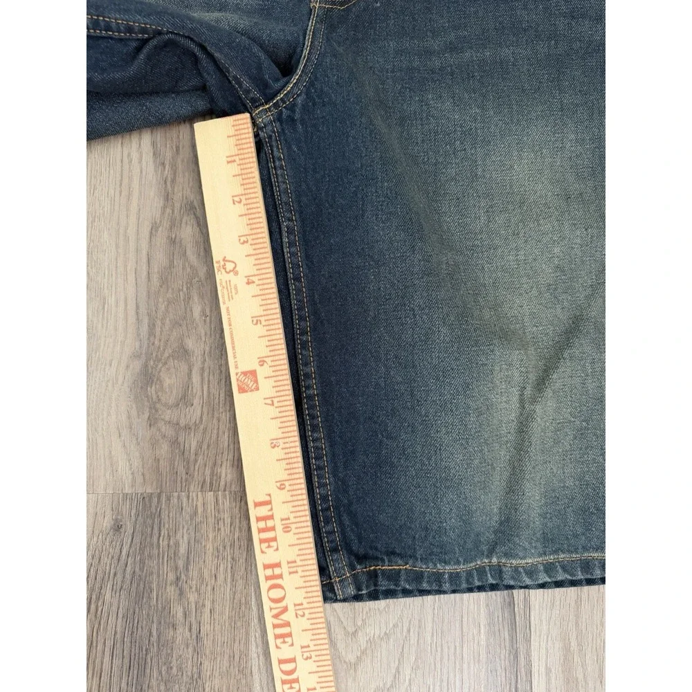 Mens Levi's 469 Loose Fit Shorts Sz 34 Dark Wash Blue Jean 12